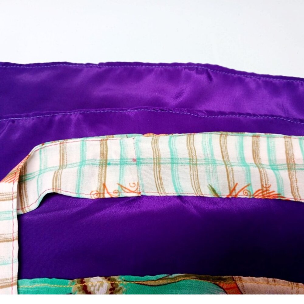Recycled Sari (silk, silk combination) Wrap short Skirt - Picture 9 of 9